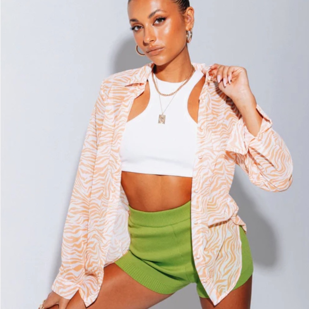 Orange Button Up - Picture 1 of 5